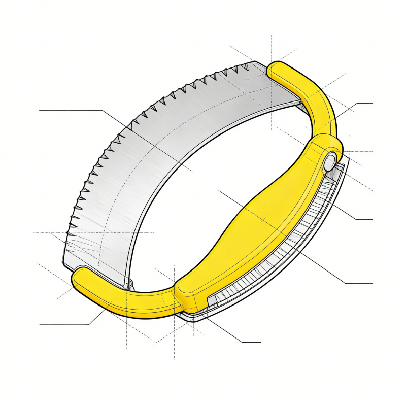 commercial-grade stainless steel dough cutter with an ergonomic yellow non-slip handle, ideal for wholesale bakery and kitchen equipment procurement